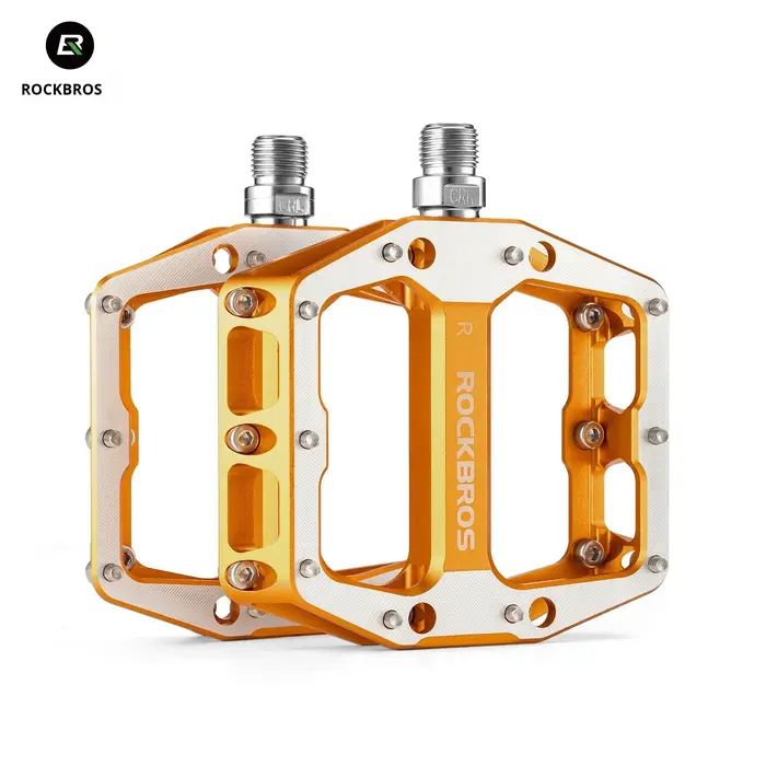 Pédales de vélo ROCKBROS X RIDGELOOP en alliage d'aluminium, à roulements, antidérapantes, larges, p