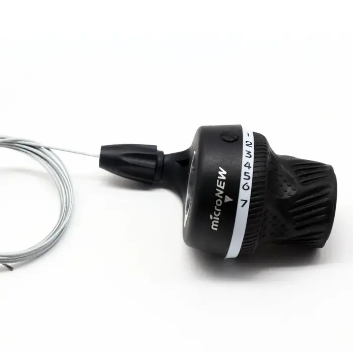 Manettes de vitesse pour vélo VTT et route Micronew 21 vitesses système de dérailleur torsion pour guidon 22,2 mm avec poignées confortables en plastique robuste