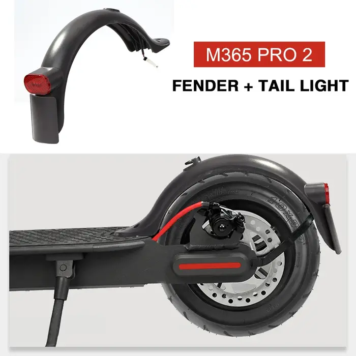 Garde-boue anti-éclaboussures de pneu de Scooter électrique avec feu arrière