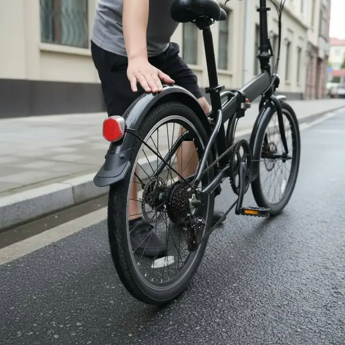 Ensemble de garde-boue pour vélo pliant de 20 pouces, protection contre l'eau, ensemble de garde-boue noir facile à installer, garde-boue pour vélo pour temps pluvieux