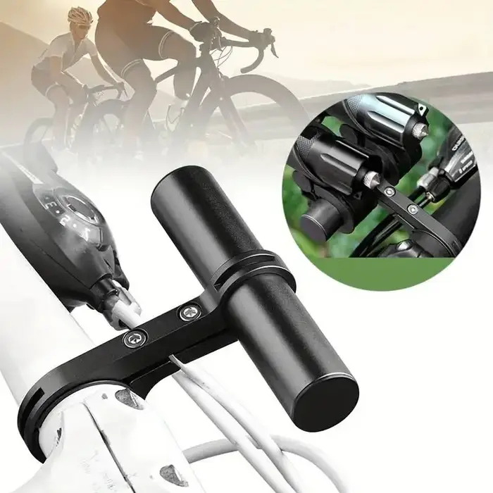Support d'extension de guidon de vélo, support d'extension à Double cadre en alliage, support d'extension de cyclisme, pince de vélo, pince de lumière de cadre