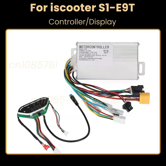 Tableau de bord pour Scooter électrique 36V 17a, contrôleur de frein unique pour Iscooter S1-E9T, accessoires de compteur d'affichage Bluetooth