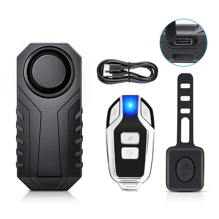 Alarme antivol pour vélo Wsdcam, alarme pour moto, alarme étanche 113 dB avec télécommande
