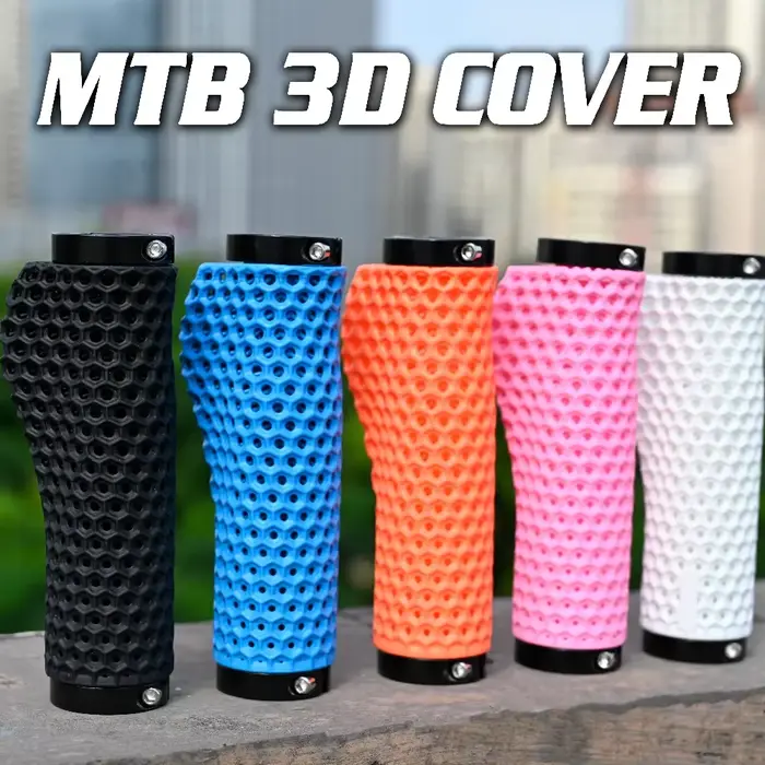 Poignées de guidon GOLDIX MTB, impression 3D, nid d'abeilles, poignée de guidon de vélo, verrouillage bilatéral réglable, antidérapant, respirant, amortissant