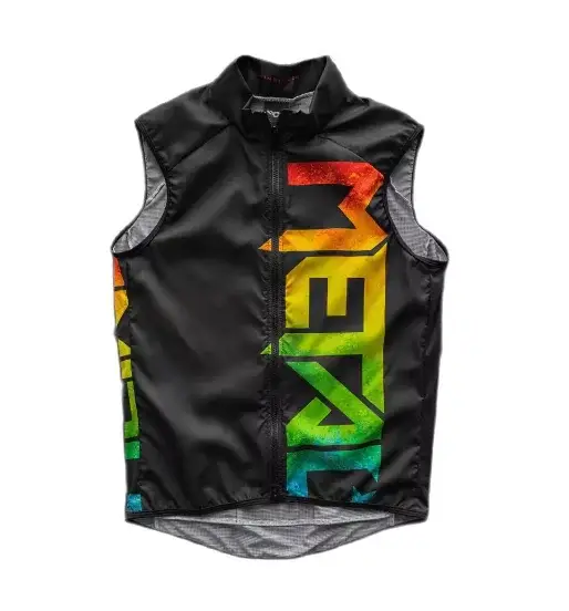 Le nouveau gilet de cyclisme sur route ultra-fin coupe-vent avec recharge intégrée peut être personnalisé gratuitement