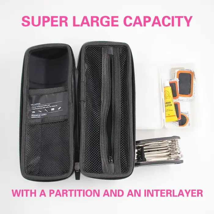 Sac à coque rigide pour bouteille d'eau de vélo de montagne, sac à outils, durable, étanche, grande 