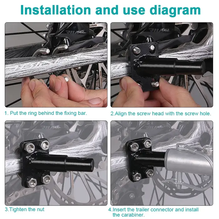 Coupleur de fixation de remorque de vélo