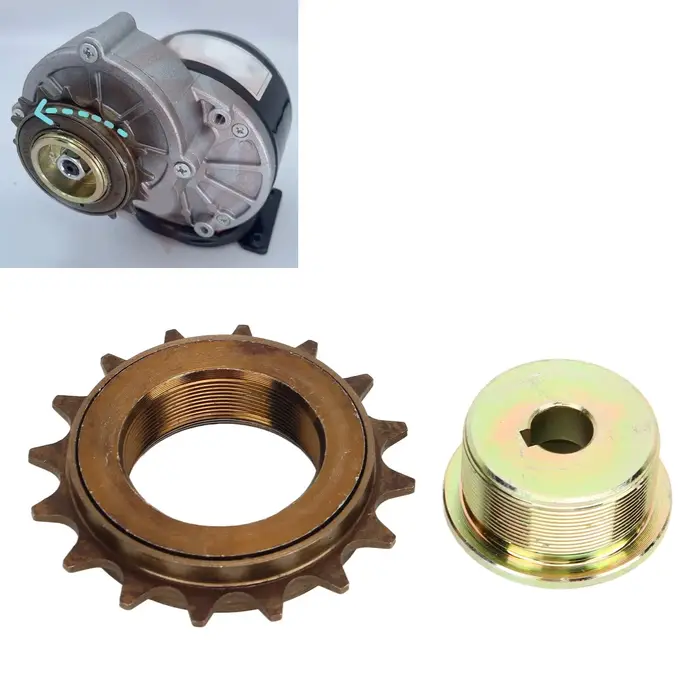 Kit d'adaptation de roue libre à entraînement gauche, construction robuste en fer, installation facile, excellentes pièces pour moteur MY1016Z MY1016 MY1018 MY1020