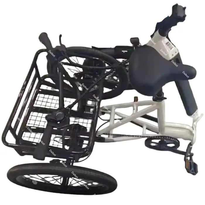Puissant pliable léger 3 roues Cargo Tricycle électrique gros vélo pour adultes personnes âgées 500W hors route