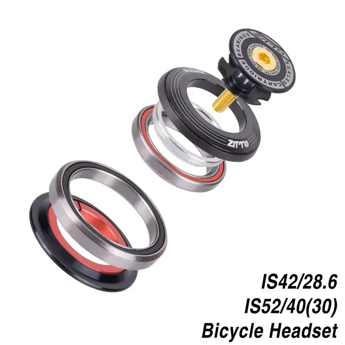 VTT vélo de route 1 1/8 "-1 1/2" fourche à Tube conique IS42 IS52 colonne de direction casque