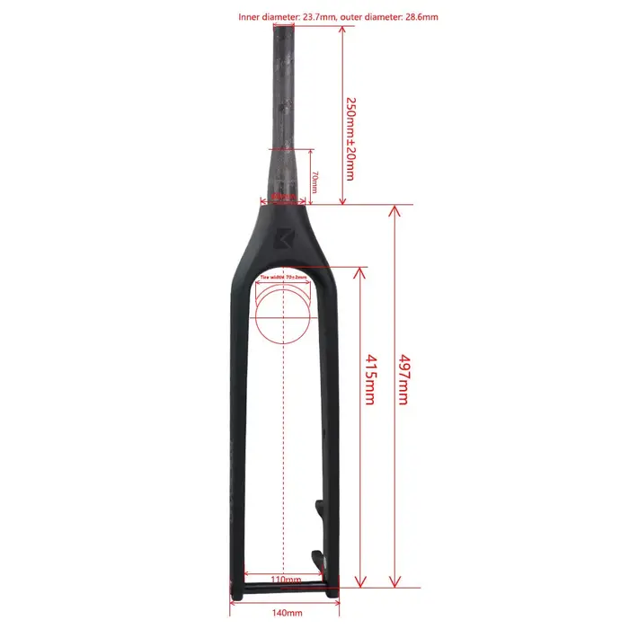 Fourche rigide vtt en carbone 29ER pour vélo de montagne, cadre 29 pour cadre de vélo vtt 29 180mm,