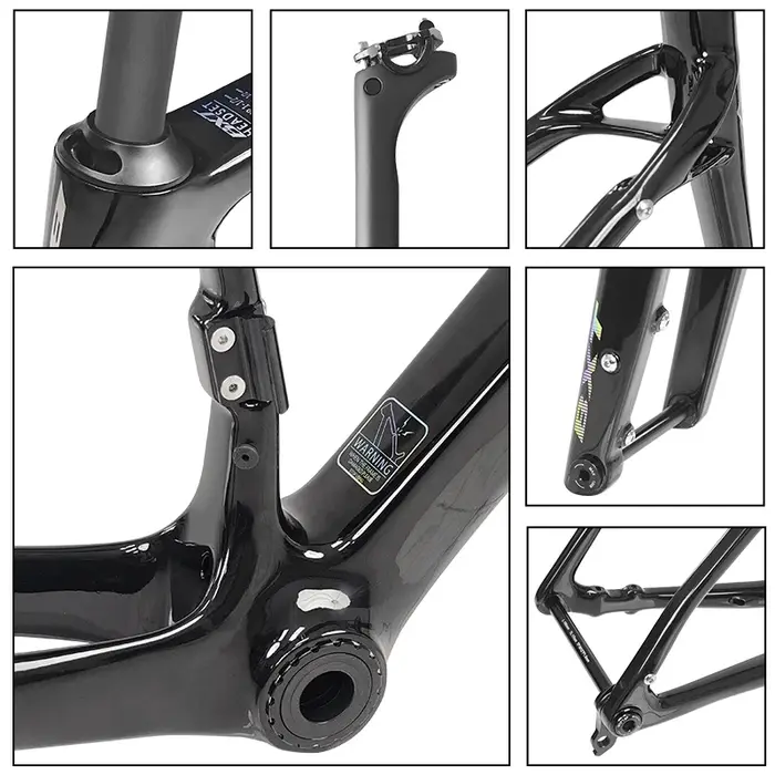 Cadre de vélo de gravier en fibre de carbone BXT T1000