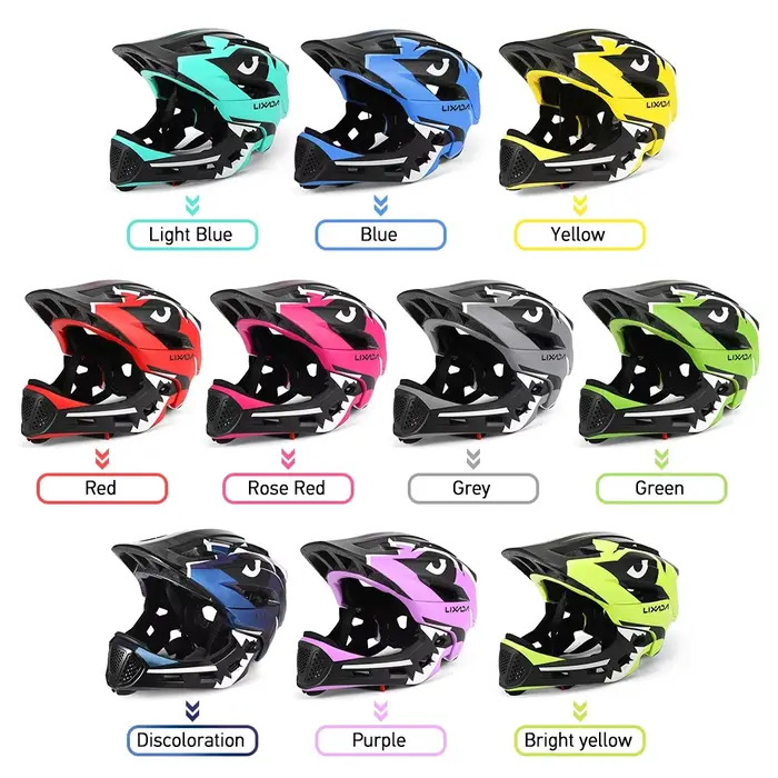 Casque intégral réglable pour enfants – Protection légère pour le vélo