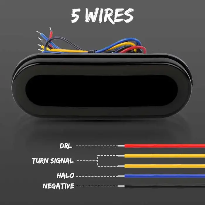 Feux arrière LED ovales 3 en 1