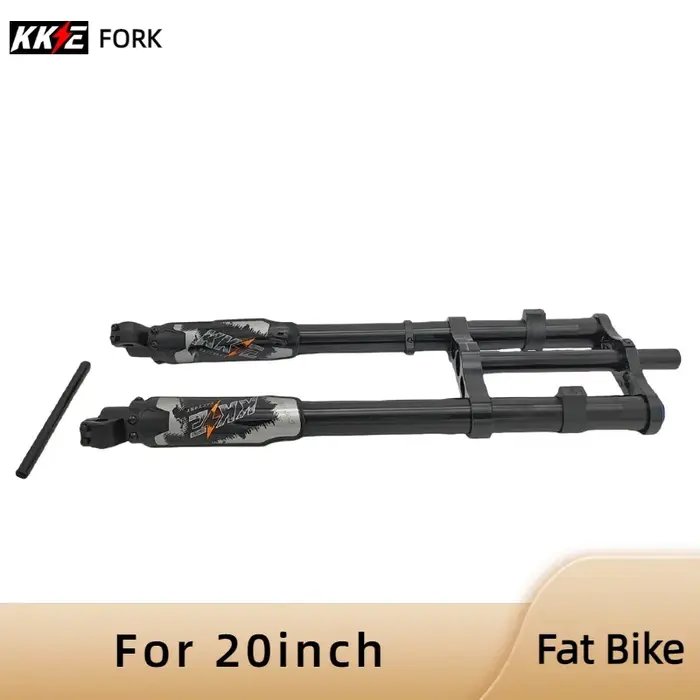 KKE Fourche avant pour gros vélo de 20 pouces, axe 135 × 15 mm, tube droit