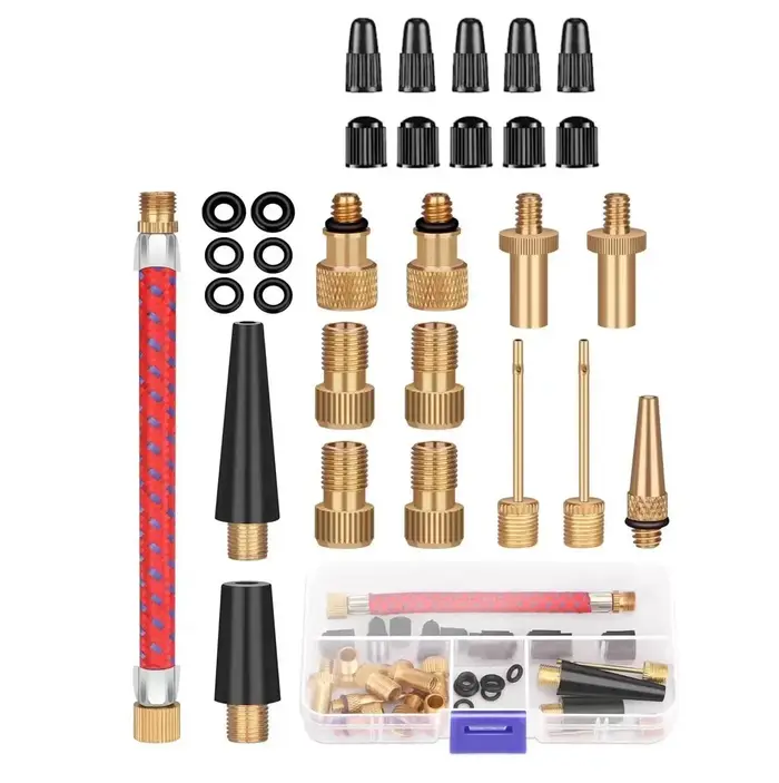 Kit d'adaptateur d'aiguille et de tuyau d'air pour gonfleur de pneus de vélo