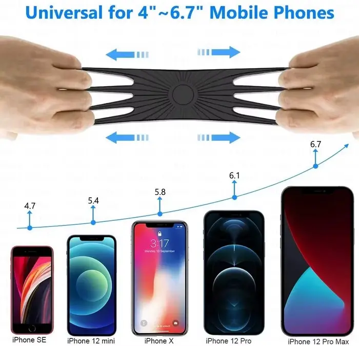Support de téléphone de vélo universel en Silicone