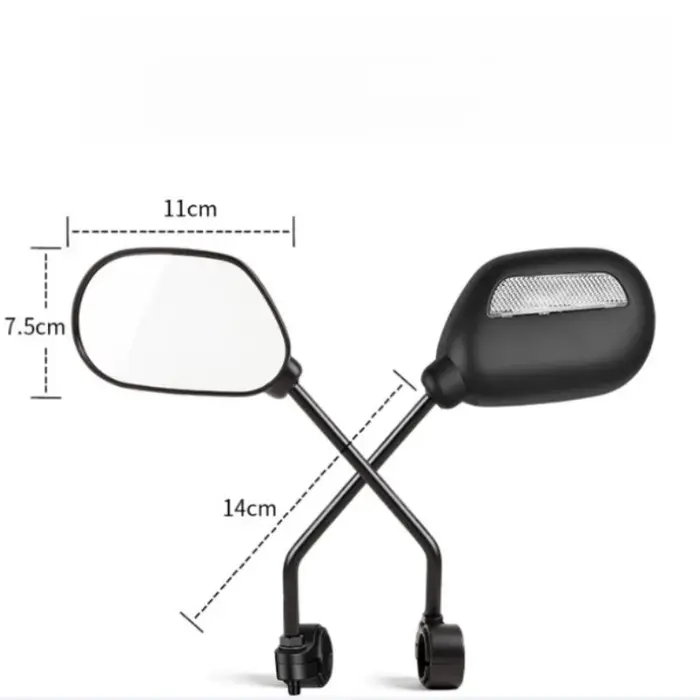 1 Paire de Rétroviseurs de Vélo HD à Vision Large, Réglables à 360 Degrés avec Réflecteur de Sécurit
