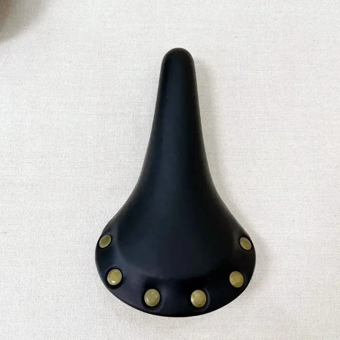 Selle de vélo vintage rivetée marron, confortable et souple, pour vélo à vitesse fixe et vélo pliant