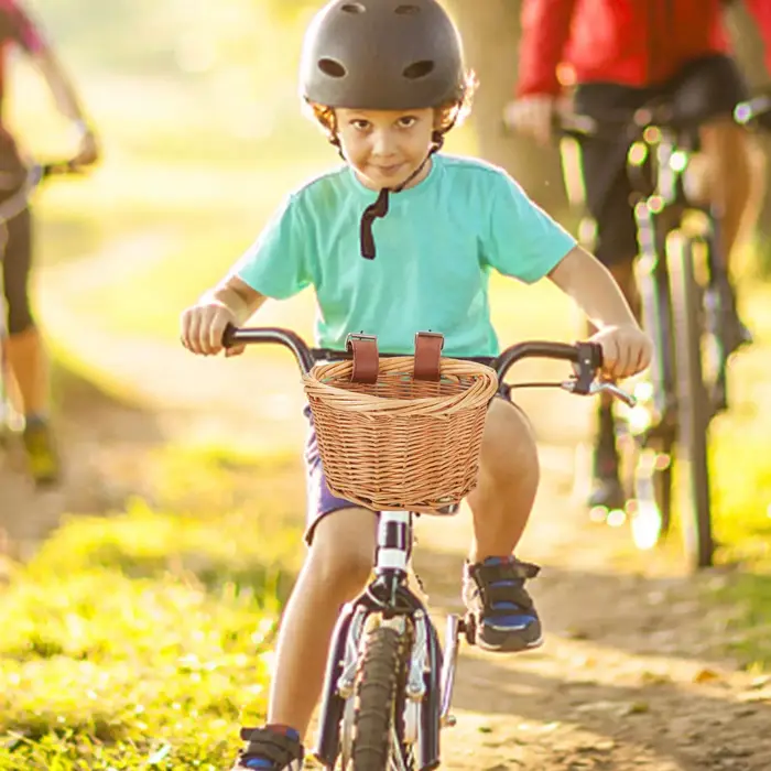 Panier de vélo pour enfant en osier en forme