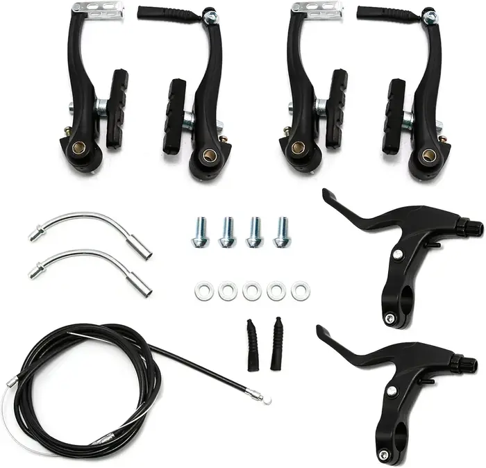 Jeu de freins de vélo vtt BMX V, jeu d'étriers de vtt, traction linéaire AL avec plaquettes de frein, levier, fil, outil d'installation noir