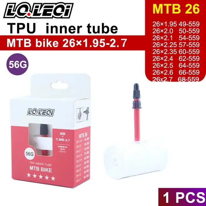Chambres à air pour VTT LQ.LEQI Lechler – Pneus universels ultra-légers en TPU de 26/27,5/29 pouces 