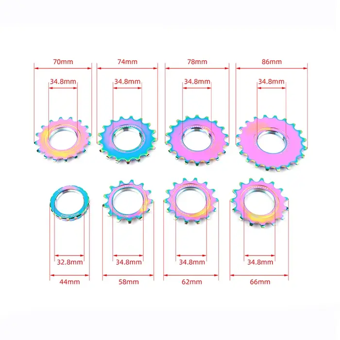 POLSO violet roue libre de vélo à engrenages fixes AL-7075 13T 14T 15T 16T 17T 18T 20T