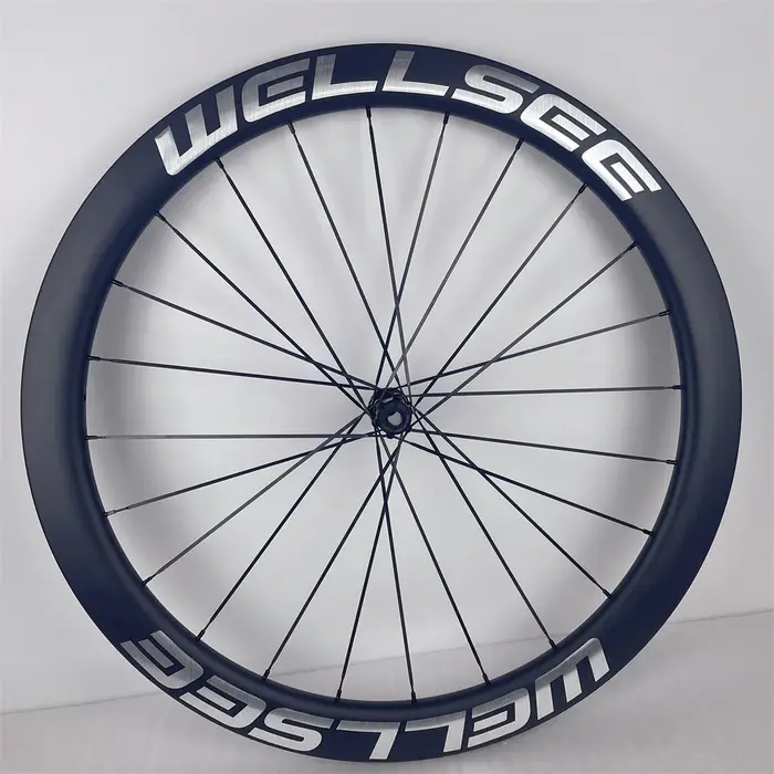Roue à disque UD pour vélo de route, logo argent 700C, roue 3K 12K axe transversal 2022x12 100x12mm