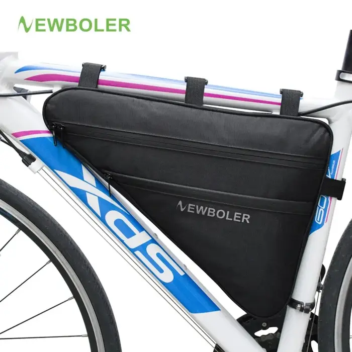 NEWBOLER grand sac Triangle de vélo cadre de vélo sac de Tube avant sac de cyclisme étanche sacoche 