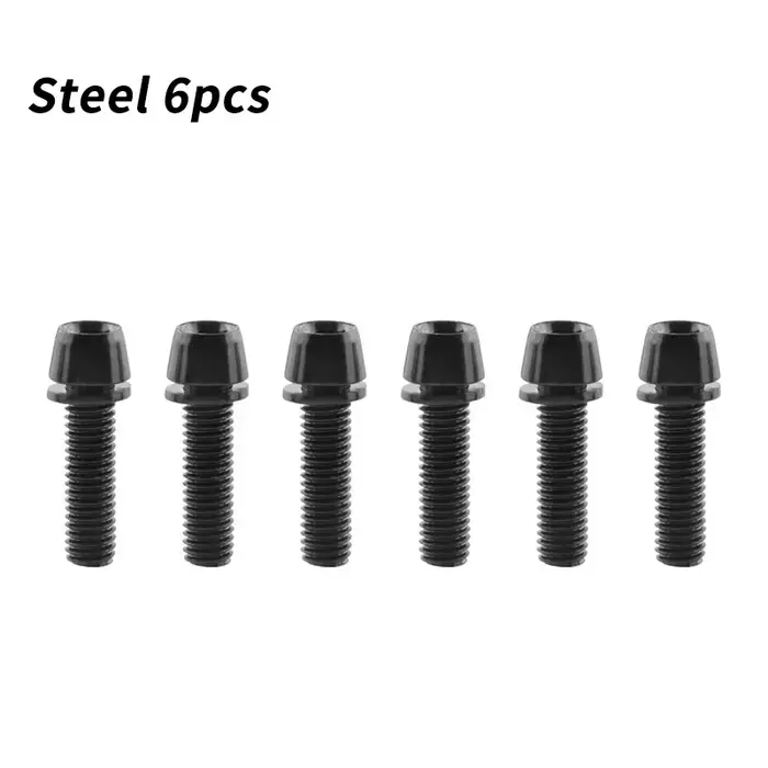 Boulons avec rondelle pour guidon de vélo de route et VTT, 6 pièces, 5x17mm