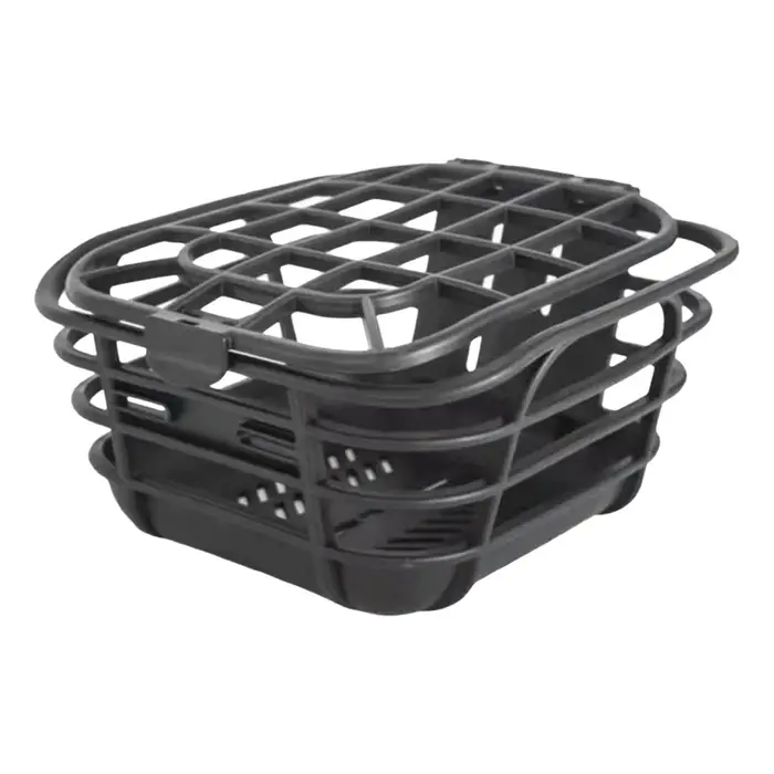 Panier de vélo anti-extrusion noir ; Grande capacité ; Conception avant amovible ; Convient aux vélos électriques