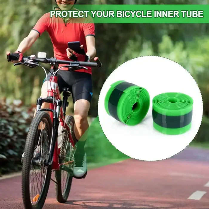 Doublure de protection pour chambre à air de vélo, 2 rouleaux, installation facile, protection durable contre les crevaisons, accessoire de vélo