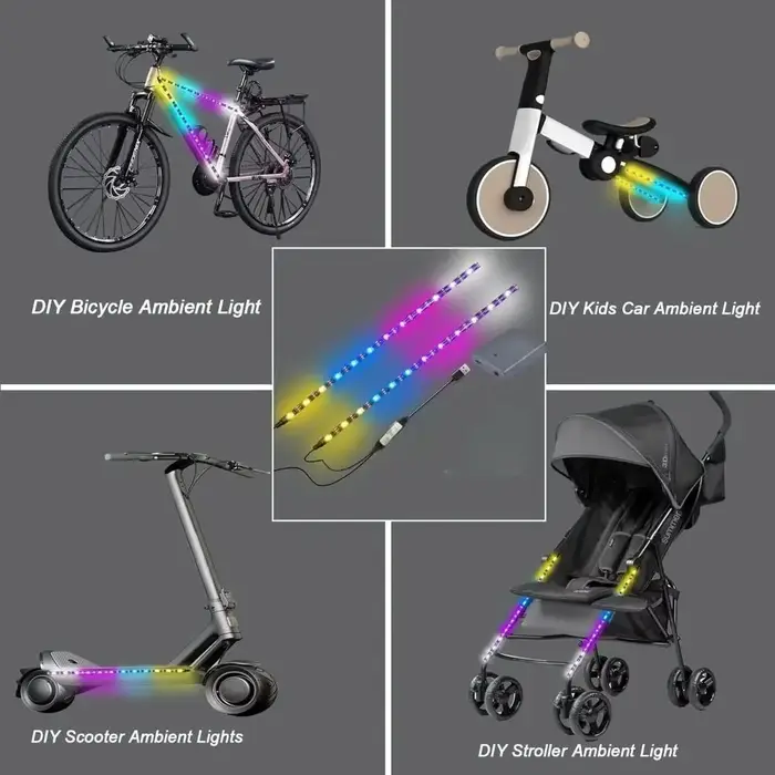 Lumières LED créatives pour trottinette à batterie