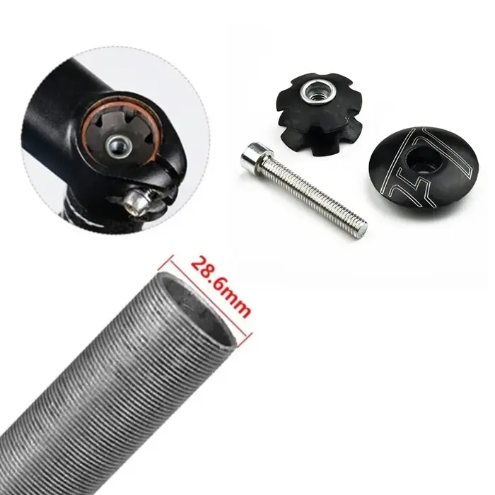 Jeu d'écrous et capuchons supérieurs pour casque de vélo