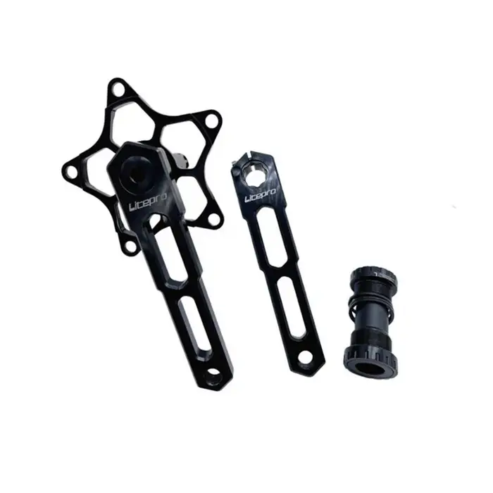 JKLapin Litepro – manivelle de vélo pliante en alliage d'aluminium à cinq griffes, 130bcd intégré, p