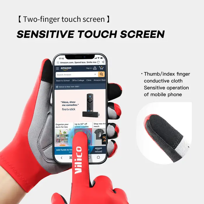 VILICO-Gants de Cyclisme Professionnels en Plein Air, avec Écran Tactile Sensible, Absorption des Chocs, Antidérapants, Résistants à l'Usure