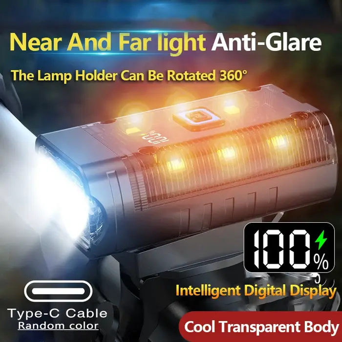 Feu avant de vélo LED Rechargeable