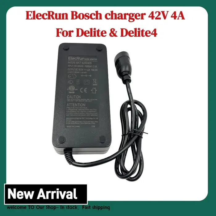 Chargeur 42V 4A pour batterie de vélo électrique Bosch Delite