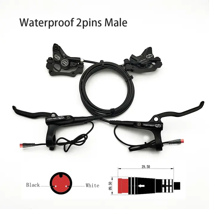 EBKE vélo électrique e-bike frein hydraulique à 4 pistons pour BAFANG Mid BBS 01 02 HD ou 2 broches étanche ou 2