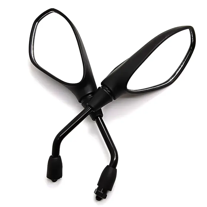 Rétroviseurs de moto, rétroviseur latéral d'extrémité de guidon noir pour Scooters ATV vélos motos 2