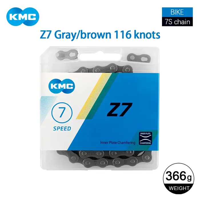 KMC Z7 Gris Marron 116L 7/14/21Vitesse ​ ​ Chaîne de vélo 1/2 "x3/32" 1x7S 2x7S 3x7S dériers
