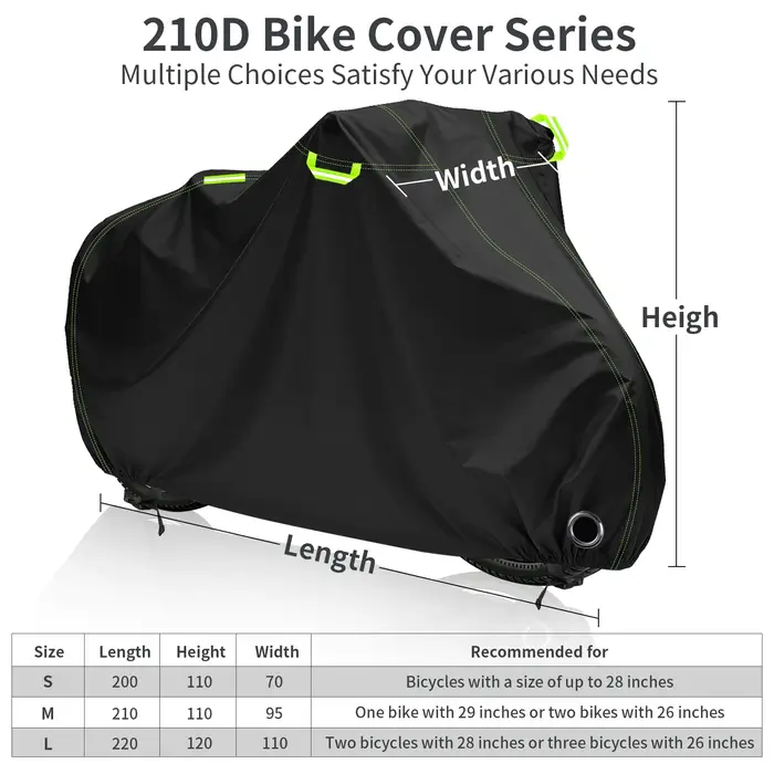 Housse de vélo 210D imperméable