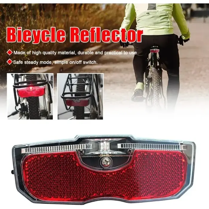 1/2 pièces porte-vélo feu arrière LED vtt vélo porte-bagages lumière réfléchissante vtt équitation avertissement réflecteur accessoires de cyclisme