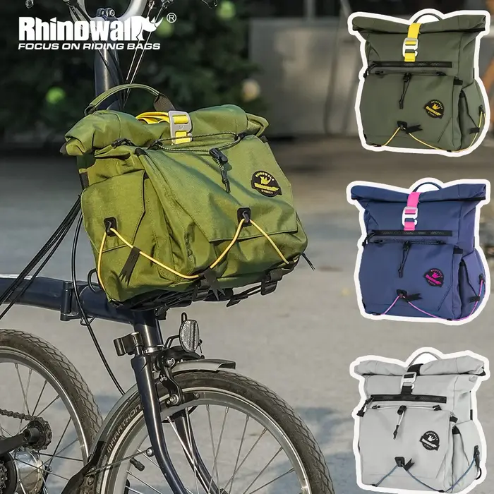 Sac de guidon de vélo Rhinowalk à dégagement rapide avec cadre de support
