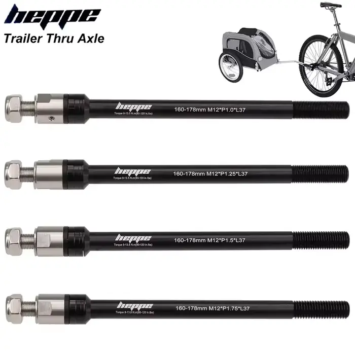 Essieu traversant de remorque de vélo 160-178mm