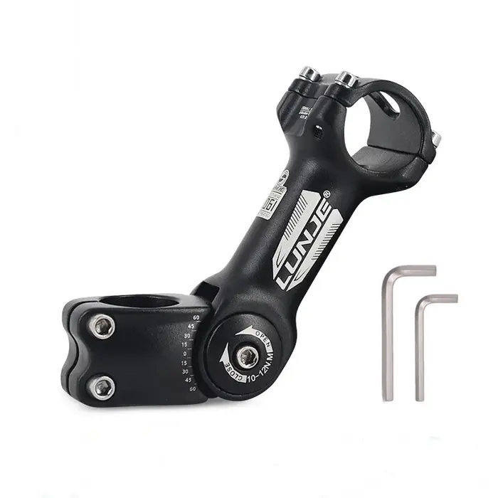 Potence ajustable pour guidon de vélo de route et VTT
