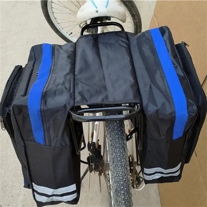 Sac de coffre de vélo 2 en 1, double face, arrière T1, sacoche de siège arrière de vélo, sac de vélo