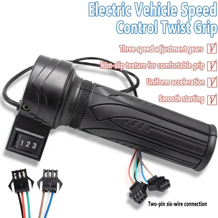 Poignée d'accélération pour vélo électrique avec commande de vitesse (haute