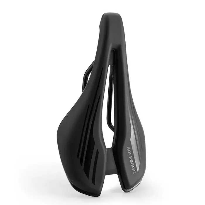Selle de vélo de route pour homme en simili cuir blanc avec rembourrage éponge haute densité et arc acier chrome-molybdène respirante confortable antichoc