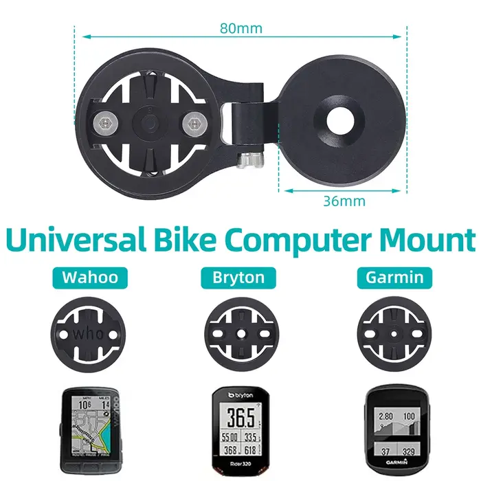 Support de fixation réglable pour ordinateur de vélo sur potence